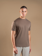 Essential Tailored T-Shirt- Mocca