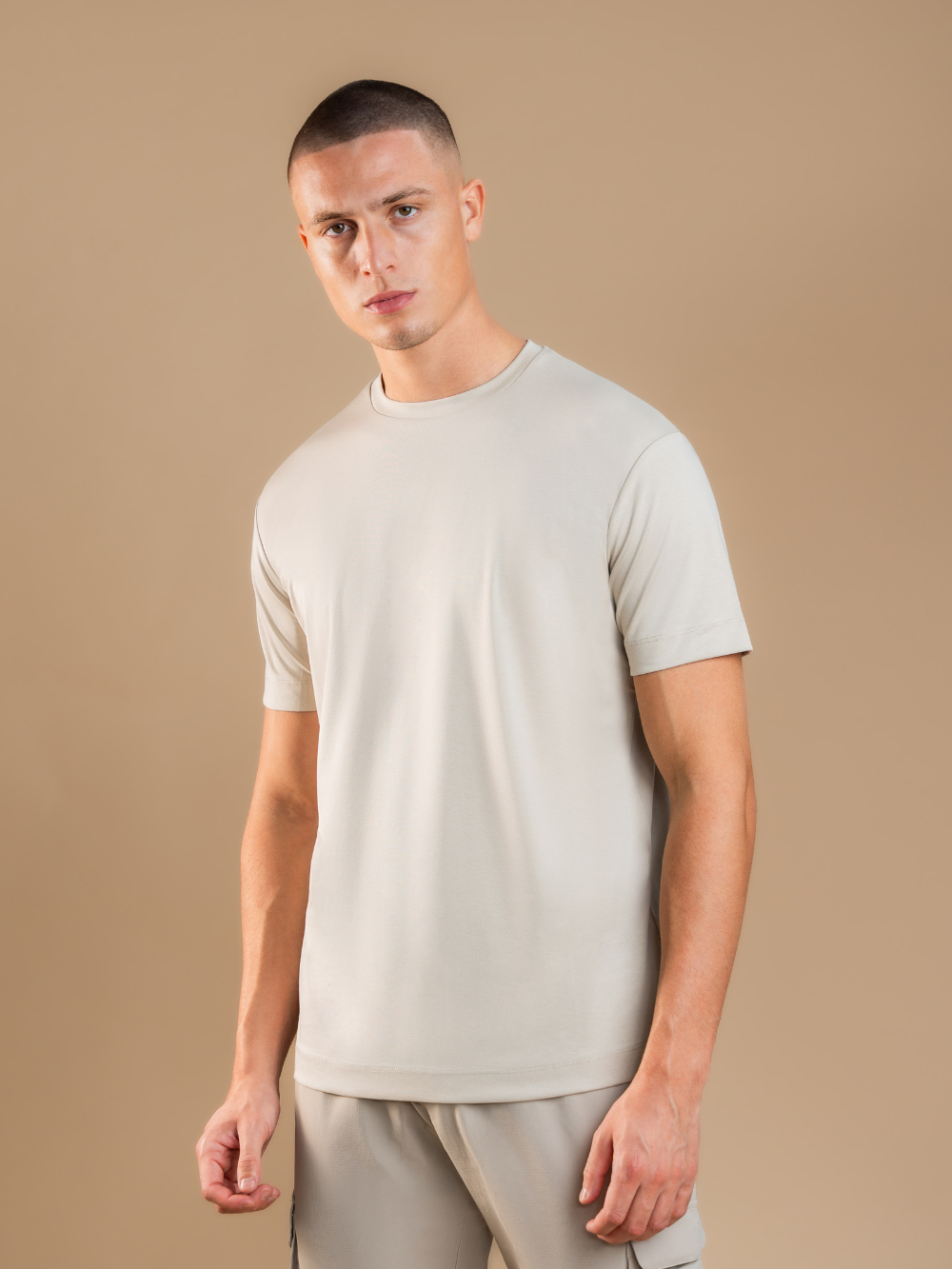 Essential Tailored T-Shirt - Beige