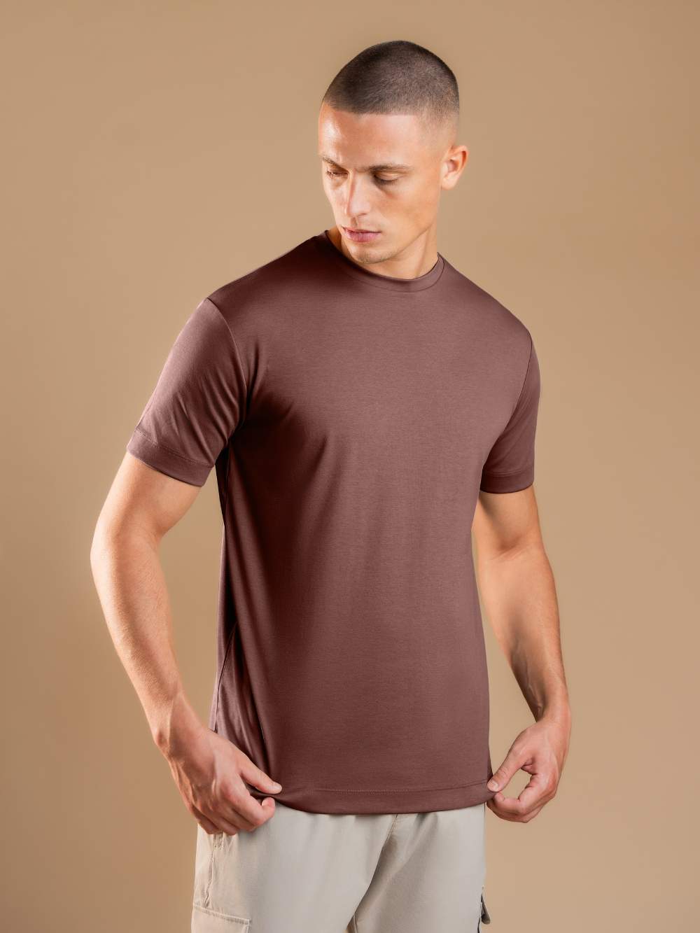 Essential Tailored T-Shirt - Maroon