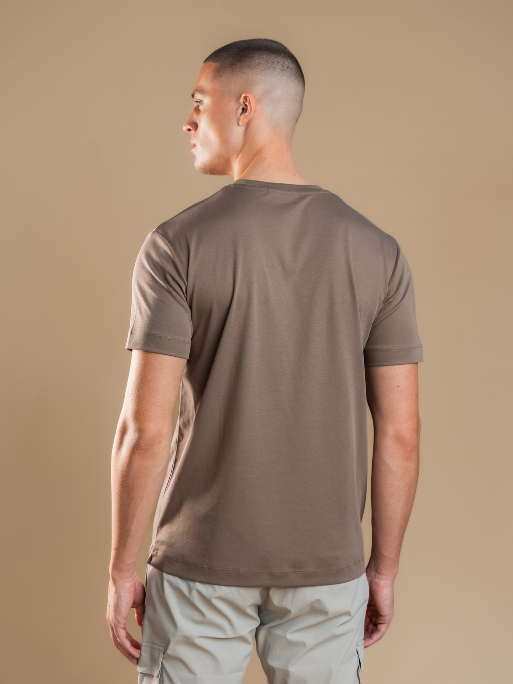 Essential Tailored T-Shirt- Mocca