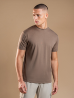 Essential Tailored T-Shirt- Mocca