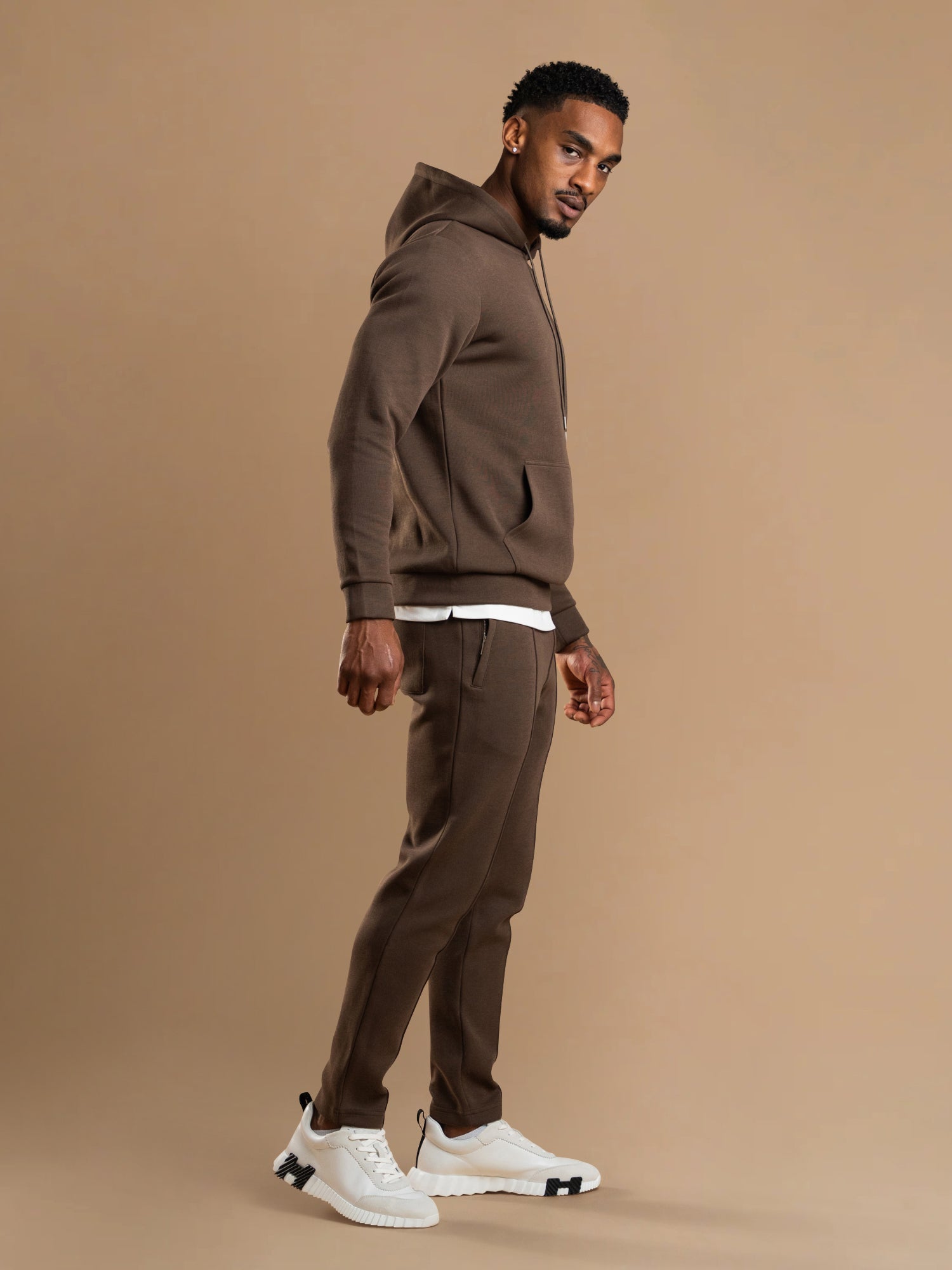 Essential Interlock Jogger - Brown