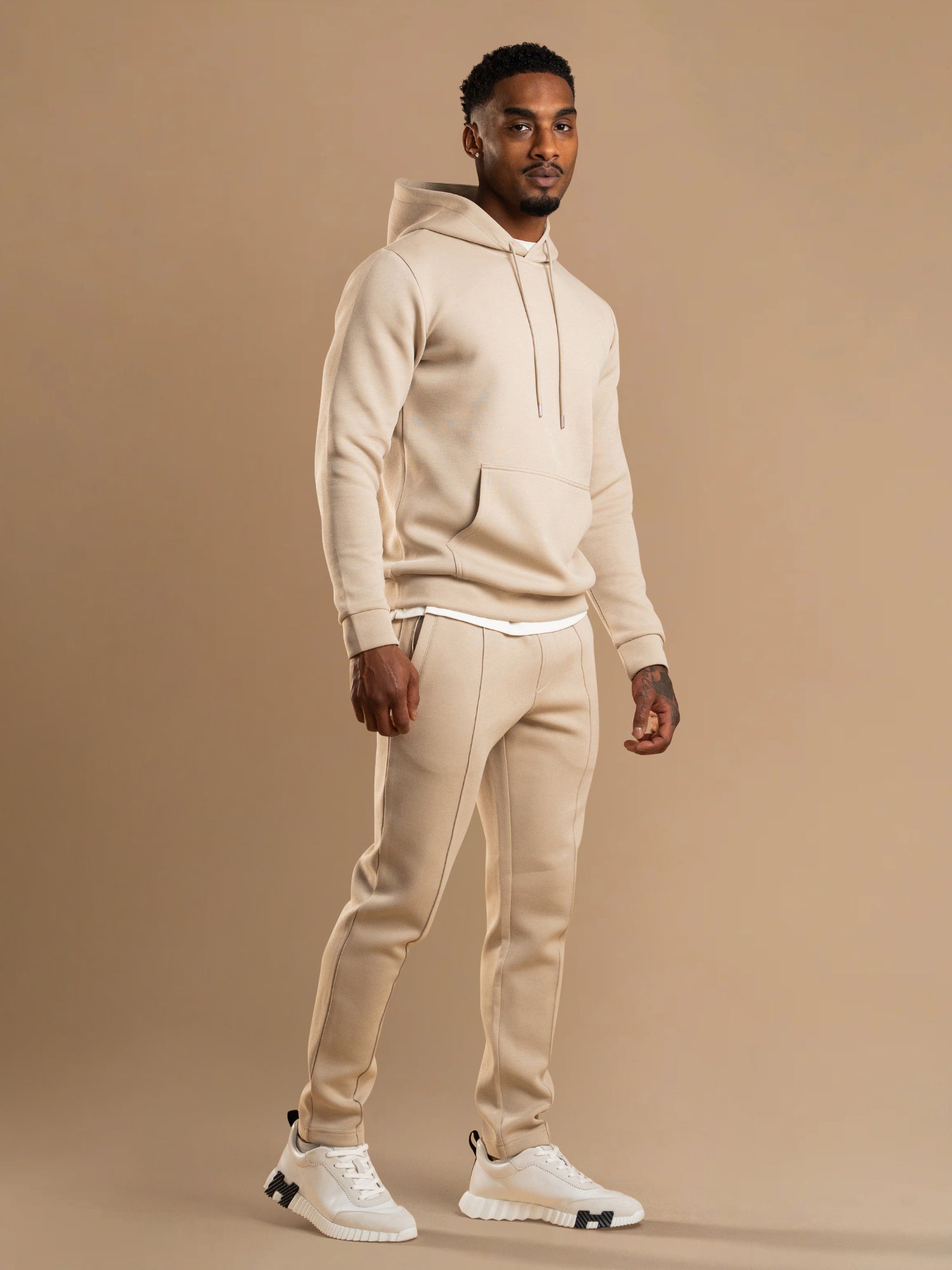 Essential Interlock Jogger - Beige