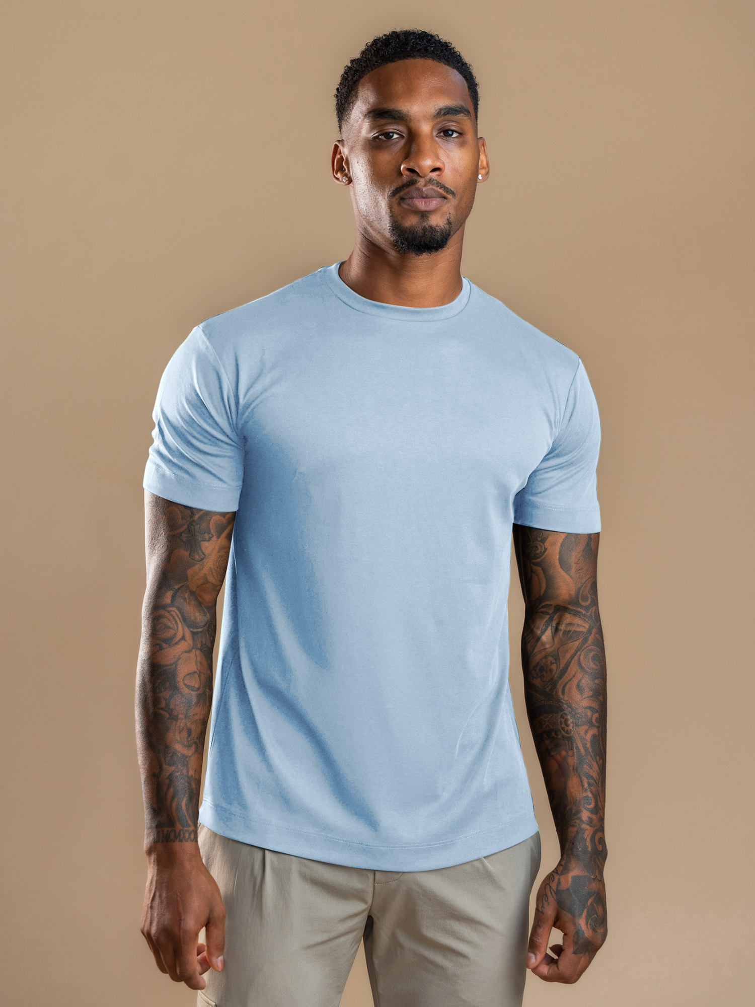 Essential Tailored T-Shirt- Light Blue