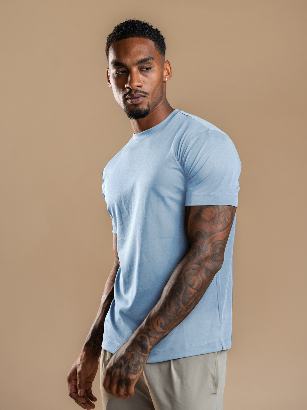 Essential Tailored T-Shirt- Light Blue