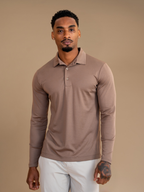 Lux Longsleeve Polo - Mocca